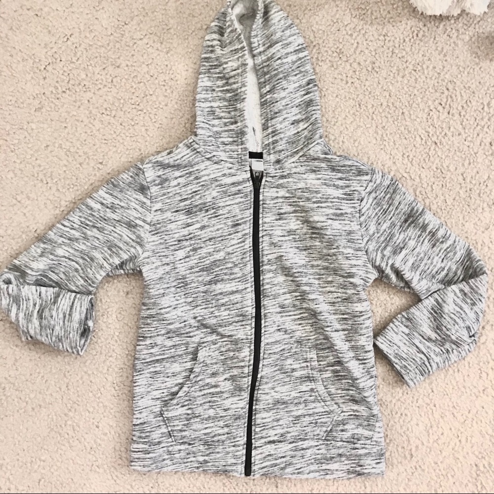 Old Navy boys’ grey fleece hoodie | 12/14